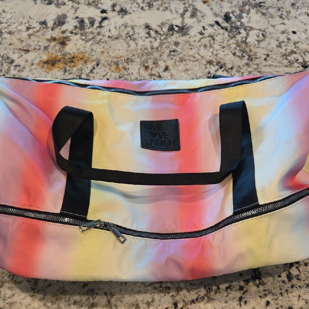 Colorful Tote Bag with Black Handles